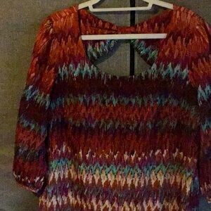 Colorful Patterned Blouse